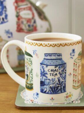 Bone China Mug - Tea Tins